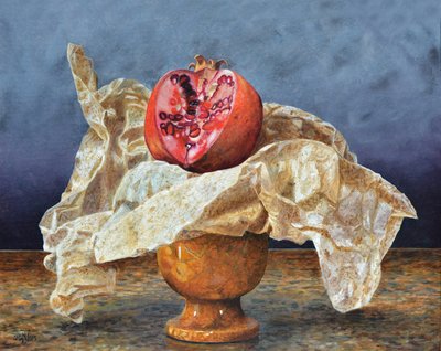 Pomegranate Still Life by Trevor Neal